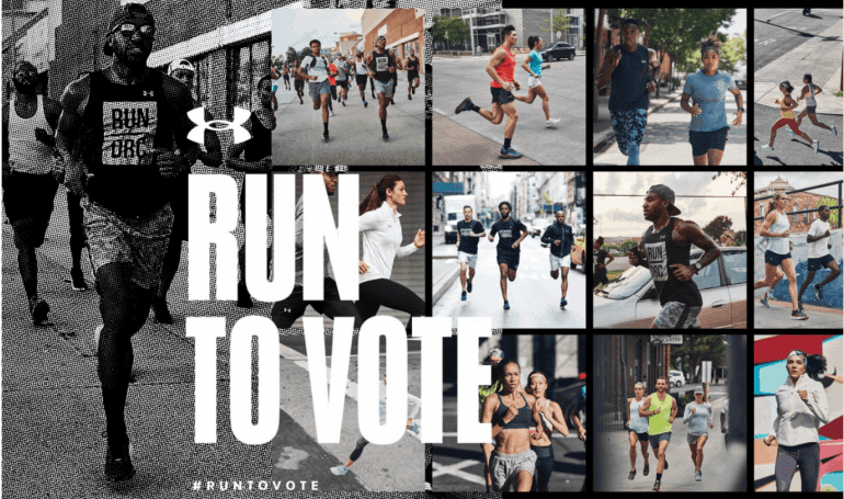 Under Armour Run to Vote ora comunica